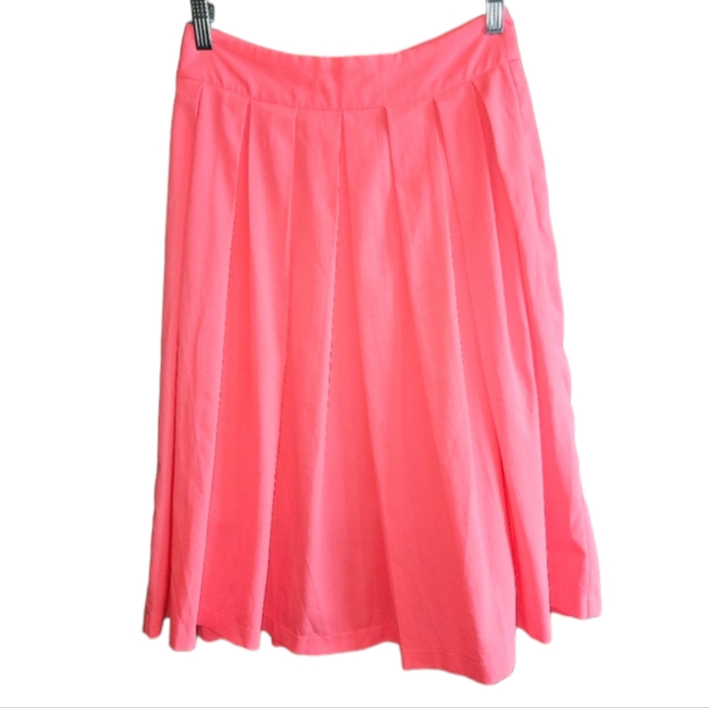 Hot Pink Skirt Pleated Women's Size Small Neon Bright Summer Barbie Colorful